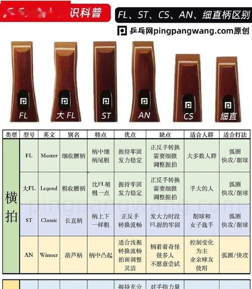 乒乓球直拍和横拍的区别与应用（揭秘乒乓球直拍和横拍的技术与战术差异）
